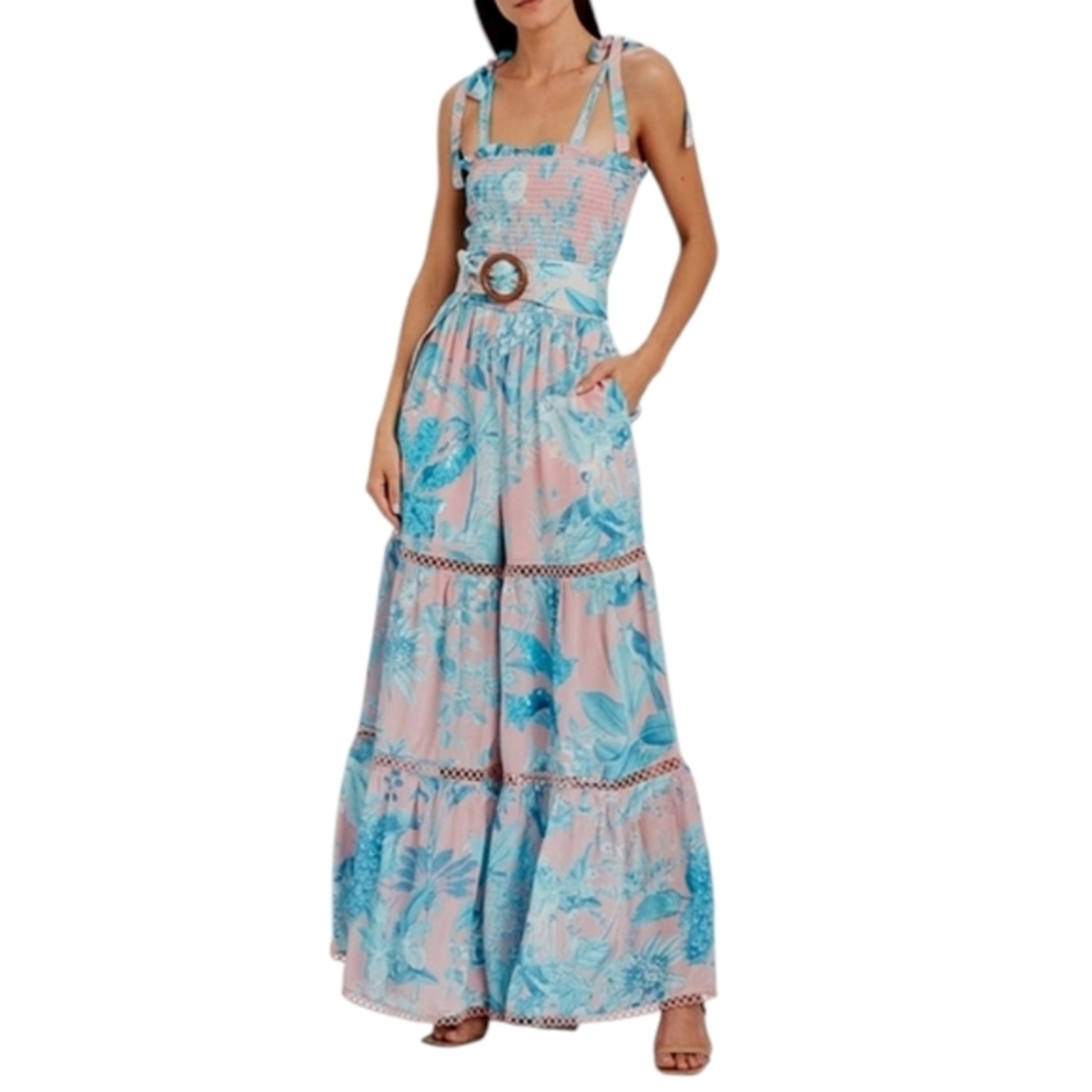 HEMANT AND NANDITA‎ MILLIM FLORAL JUMPSUIT XS NEW!